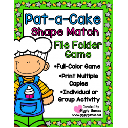 Pat-a-Cake Shape Match File Folder Game